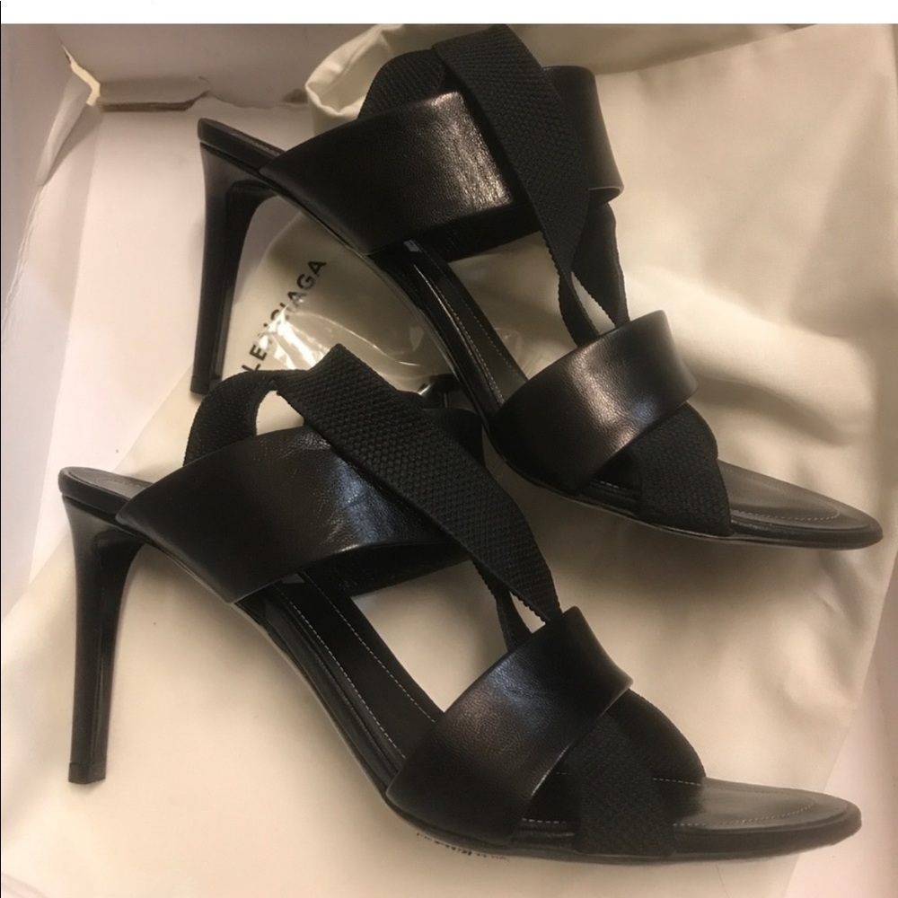Balenciaga Elastic and Leather Sandal - Picture 5 of 9